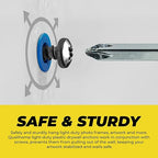 Qualihome Ribbed Plastic Drywall Anchors - Wall Anchors for Drywall - Plastic Screw Anchors for Secure Fastening (Bulk Pack, #10-12 x 1)