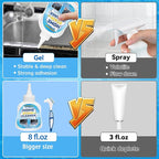 Mold Stain Cleaner Gel, 8 Fl oz All-Purpose Gel for Home Use on Washing Machine Gasket, Bathroom Grout, Sink, Shower, Caulk, and Front Loader Seal