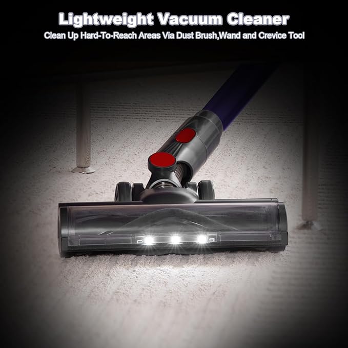 Cordless Vacuum Cleaner, Vacuum Cleaners for Home, 50KPA 500W Stick Handheld Pet Hair Hardwood Floor Vac, High Power Hand Held Rechargeable Battery Portable Household Lightweight Vac, C11 Purple