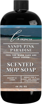 Lapew Sandy Pink Paradise Scented Mop Soap - Luxury Floor Cleaner Concentrate for Mopping Tile, Laminate, Vinyl & Hardwood | Streak-Free, Low-Foam | 36 oz