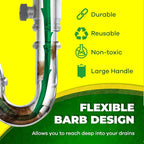 The original Zip-It Hair Clog Remover 25-inch Overall Length Drain Snake Cleaner (3-Pack), Unclog Your Sink, Shower, & Tub Drain In Seconds – Non-toxic, Made in the USA