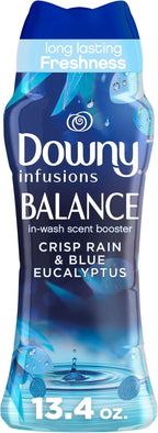 Downy Infusions In-Wash Laundry Scent Booster Beads, BALANCE, Crisp Rain and Blue Eucalyptus, 13.4 oz