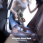 Cordless Vacuum Cleaner - Vacuum Cleaners for Home, Stick Handheld Pet Hair Hardwood Floor Vac, High Power Hand Held Rechargeable Battery Portable Household Lightweight Vac, Red