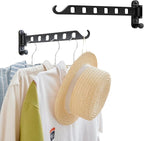 JOOM Laundry Drying Rack Wall Mounted Clothes Drying Rack Clothes Hanger Black