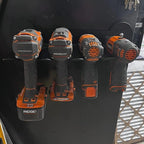 MUTUACTOR Power Tool Organizers and Storage Garage Drill Drivers Shelves Magnetic Mount 4 Slots,Heavy Duty Magnetic Racks and Shelving Utility Storage Holder for Garage Warehouse