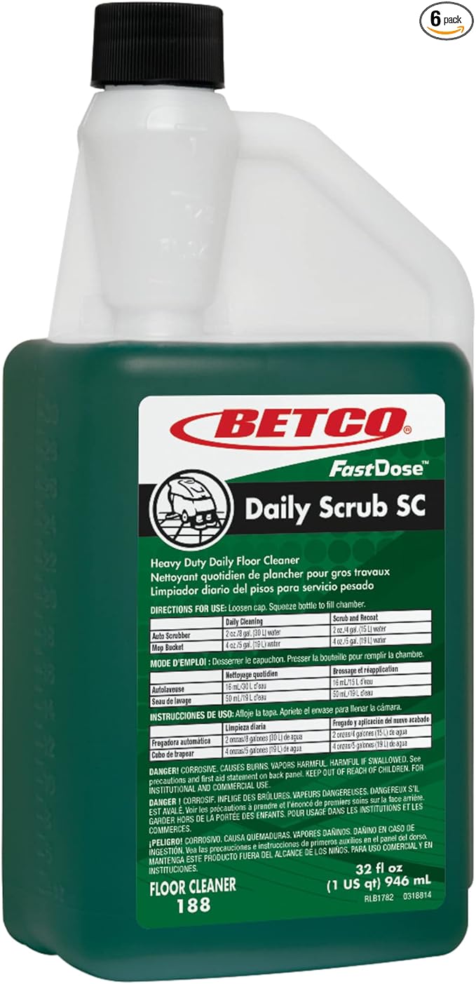 Betco® Daily Scrub SC, 1-Quart, Pack Of 6