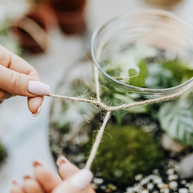 2mm x 2500 Feet Natural Jute Rope, Twine for Gardening Tomato Climbing Plant Tie Floristry Crafts Gift Wrapping Packing Decor