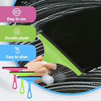 Yinder 21 Pcs Small Squeegee for Shower Glass Door 8.7" Silicone Shower Glass Window Cleaner Bathroom Squeegee for Car Windshield Window Mirror Art Class Group Craft(Candy Color)