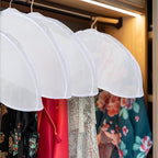 50pcs Clothes Protectors For Hanging Clothes，Suit Covers For Closet，Dust Covers For Hanging Clothes，Garment Covers For Hanging Clothes，Hanger Covers To Keep Dust Off Clothes，24''W X 12"H X 2''D