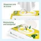 100% USA Cotton Baby Wipes for Sensitive Skin, 99% Purified Water Unscented Wet Wipes, Hypoallergenic & Plastic-Free, 768 Count (12 Flip-Top Packs of 64)