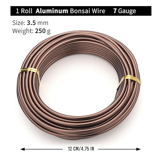 Bronze-3.5-Anodized Aluminum Bonsai Training Wire 250g Large Roll,Many Size to Choose,KSVZS Bendable Metal Wire for Crafts,Sculpting,Armature and Daily Use,Necessities for Family