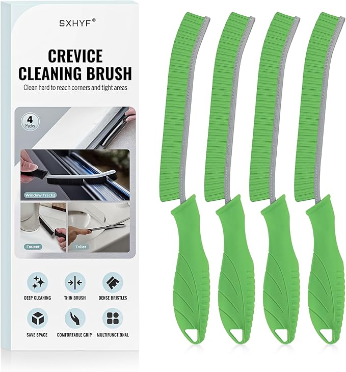 SXhyf Cleaning Brush - Hard Bristle Crevice Cleaning Brush, Multifunctional Gap Scrub Brush, Kitchen Essentials, Bathroom Cleaner Tools for Household Use, Home, Window, Toilet, Stove