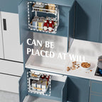 2 Pack Under Sink Organizers and Storage, Height Adjustable Cabinet Organizer Pull Out Drawer, 2 Tier Metal Under Kitchen Bathroom Sink Organizer, White, VF-JT01-WH