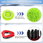 Wa.IE JiemiMicrofiber Spin Mop Refills Head Compatible for EasyWring 1-Tank System (6-Pack Set: Includes 1 Mop Scrub Brush + 1 Mop Base + 4 Pack Cleaning Floor Mop Head)