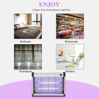 Electric Bug Zapper Indoor 20W, Electronic Indoor Fly Zapper, Fly and Mosquito Killer for Home, Kitchen, Garage, Moth, Bug Zapper for Home Office Warehouse Kitchen Garden, Easy to Clean
