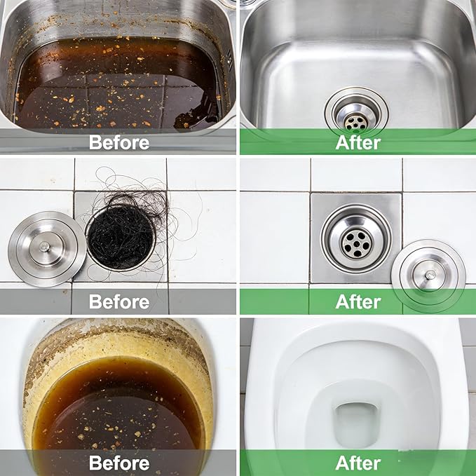 2 Pack Pipeline dredging agent, Drain Clog Remover Powder: Sink Drain Cleaner Unscented Fast Foaming for Kitchen, Bathroom Pipes & Floor Drains | for Routine Home
