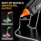 IZIO Professional Hot Glue Gun Kit-100W Fast Heat, 21 Glue Sticks(7/16"), Detachable Anti-Scald Nozzle & Durable Pouch | Heavy lightweight for diy projects, home repairs,ergonomic grip,Black gluegun