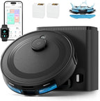 Lefant LiDAR Robot Vacuum and Mop, 45-Day Self-Emptying, 6000Pa Robotic Vacuum Cleaner with Carpet Detection, 190° PSD Obstacle Avoidance, Multi-Floor Mapping, WiFi/Alexa/APP/iWatch, M2 Plus, Black