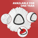 Mop Replace Head, 3 Pack Spin Mop Replacement Head Easywring 1-Tank System, Easy Cleaning, Microfiber, Machine Washable