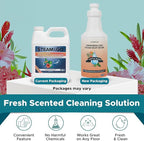 Steam & Go Demineralized Water for Steam Cleaner - PVC-Free Floor Cleaning Solution Compatible for All Steam Mops - Multi-Surface Cleaner for Home Surfaces - Tropical Bloom Scent, 32 oz (Pack of 18)