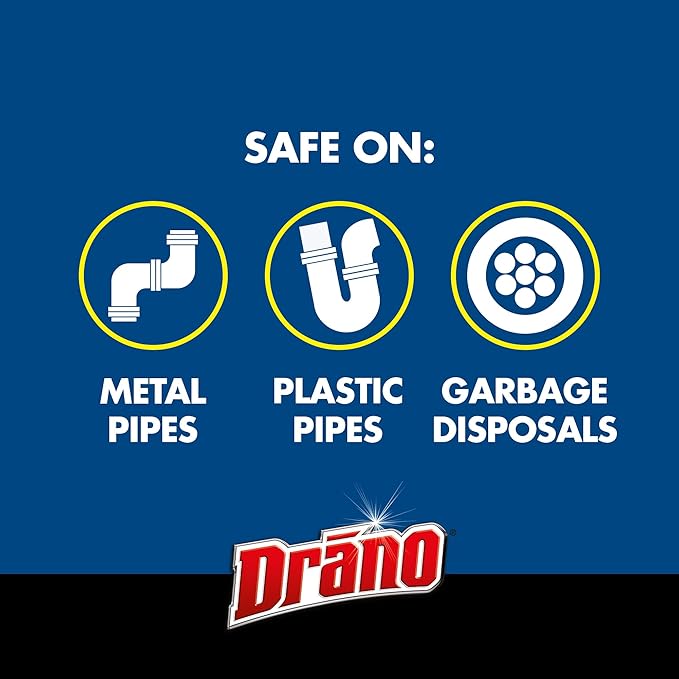 Drano Dual-Force Foamer Drain Clog Remover and Cleaner for Shower or Sink Drains, Unclogs and Removes Sources of Odor, 17 Fl Oz