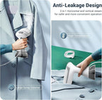 ZOOY Steamer for Clothes 1500W, Clothes Steamer for Home, Office, Travel, Portable Handheld Garment Steamer Upgraded 300ML Large Capacity Water Tank, Wrinkle Remover(White)