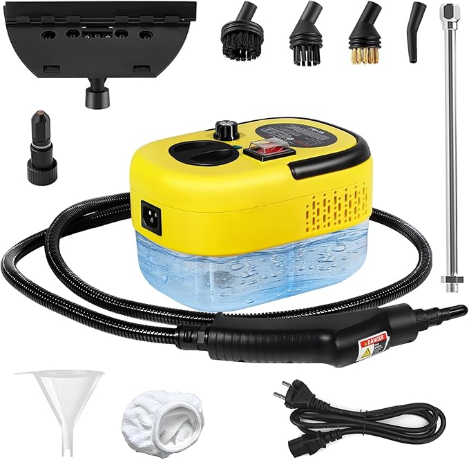 Handheld Steam Cleaner 1200ml High-Pressure with Large Tank for Floors, Cars, Upholstery & Grout Cleaning