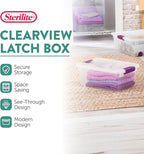 Sterilite 48-Pack 15 Quart ClearView Latch Box, Stackable Organizer Bins with Latching Lids - Clear Plastic Organization Containers for Closet, Bedroom, Shelving Units and Everyday Home Storage