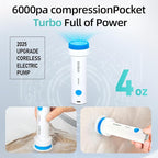 Hanging Vacuum Storage Bags with Electric Pump – 6 Pack (3 Long, 3 Short) Hanging Vacuum Seal Bags for Clothing, Closet Organizer Space Saver for Suits, Jackets & Coats