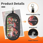 Double Eyeglasses Case, Hard Shell Dual Sunglasses Organizer with Zipper Clip Travel Glasses Storage for Women Men