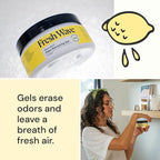 Fresh Wave Lemon Odor Removing Gel, 7 oz., Pack of 3 - Safer Odor Absorbers for Home, Natural Plant-Based Odor Eliminator, Every 7 oz. lasts 15-30 Days, For Cooking, Trash & Pets