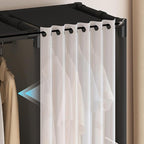 Portable Closet,Portable Closets for Hanging Clothes,Japanese Style Wardrobe with 1 Hanging Rods,2 Storage Shelves,27.5" L x 17.7" W x 65.1" H,White