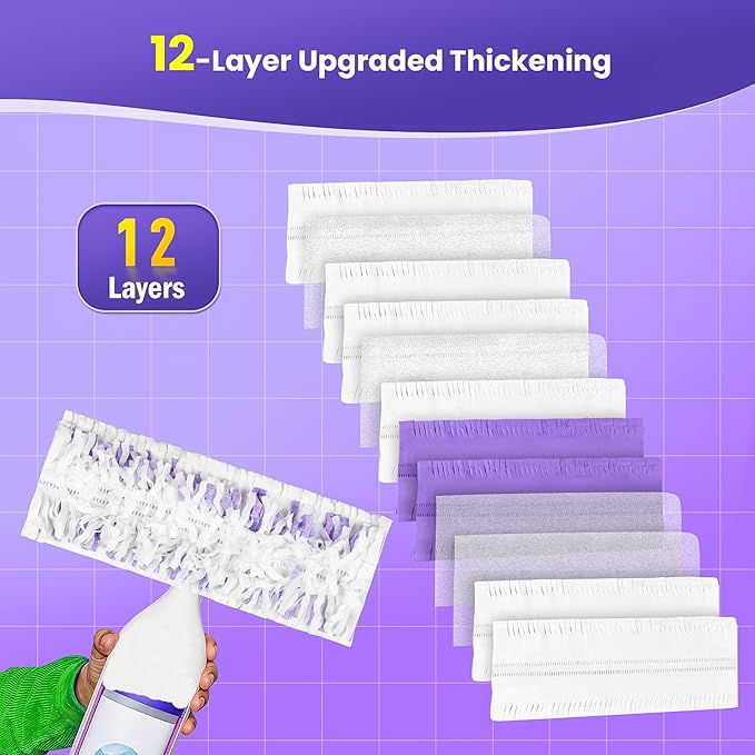 30 Pack Power Mop Pad Refills for Swiffer PowerMop Multi-Surface Mop, Powermop Multi-Surface Mop Pad Replacement Kit