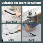 Toilet Brush, 4Pcs Bathroom Cleaning Brush, Toilet Scrubber, Deep Toilet Bowl Brush with Hanging Hole, Multifunctional Gap Cleaning Brush, Bristles for Kitchen Sinks, Tub,Shower (4, Green)