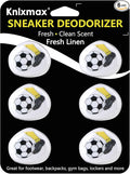 Knixmax Versatile Deodorizer Balls for Shoes Gym Bags Home Freshener for Closets Lockers Odor Eater Eliminate Unpleasant Scent Fresh Linen Soccer