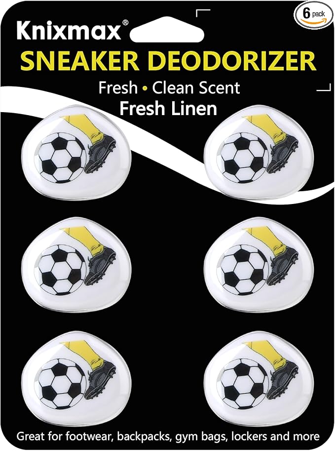Knixmax Versatile Deodorizer Balls for Shoes Gym Bags Home Freshener for Closets Lockers Odor Eater Eliminate Unpleasant Scent Fresh Linen Soccer