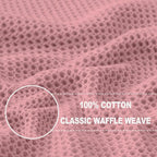 Homaxy 100% Cotton Waffle Weave Kitchen Dish Towels, Ultra Soft Absorbent Quick Drying Cleaning Towel, 13 x 28 Inches, 6-Pack, Dried Rose