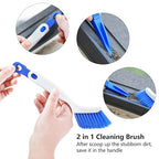 Patelai 4 Pieces Cleaning Brush Sets Small Scrub Brush Household Use for Cleaning Bottle Sink Kitchen Sink Corner Dish Edge Grout Bathroom Sliding Door Window Track(White, Blue)