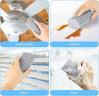 4 Pack Damp Clean Duster Sponge, Magic Sponge Eraser for Household Cleaning, Reusable Dusters Cleaning Supplies for Housekeeping, Dish, Blinds, Glass, Baseboards,Window Track Grooves and Faucets