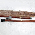 Deluxe Walking Sticks | Rosewood Crafted Cane with Solid Brass Chrome Decorative Bars | Nagina International