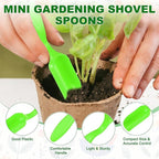 10-Pack Mini Gardening Shovel Spoons, Plastic Garden Soil Scoops for Cultivation Digging Transplanting/Flower Planting/Plant Succulent, Colorful Small Gardening Tools [Pink, Green]