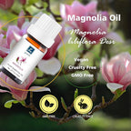 Magnolia Essential Oil - Pure Natural Fragrance for Aromatherapy, Perfume Making, Candles, Soap, Room Spray, Diffuser Blends - Organic, 10mL Undiluted