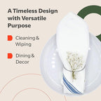 Zeppoli Classic Kitchen Towels - 30 Pack 100% Natural Cotton Towel Set, Reusable Wash Cloths, Absorbent Dish Towels, Machine Washable Hand Towels, Kitchen Essentials - 14” by 25”, Blue Striped