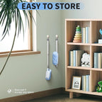 [30-Count Duster Refills + 3ft Extendable Handle] Compatible with Swiffer Dusters, Heavy Duty Dusting Cleaning Kit for Ceiling Fans, Blinds, Shelves - Lightweight, 360° Microfiber Head, Easy Assembly