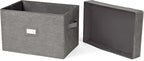 Covermates Keepsakes - Storage Box - Heavy Duty Polyester - Reinforced Handles - ID Window - Indoor Storage - Closet Storage, Grey Heather