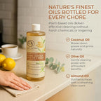 Dr. Jacobs Naturals Almond Castile All-in-One Cleaner and Soap - Plant-Based Formula for House Cleaning Floors and Appliances - Gentle on Skin and the Planet - 32 oz, 2 Pack