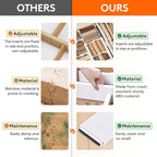 Lifewit 12 Pack Drawer Dividers 4" High, 13.5"-22" Adjustable Drawer Organizer with 18 Inserts for Clothes/Makeup, Plastic Expandable Separators in Dresser/Bedroom/Bathroom/Kitchen/Office