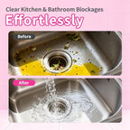 Foaming Drain Cleaner for Household Clogs – Slow-Release Formula for Kitchen & Bathroom Drains (2 pack)