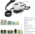 Steam Cleaner,15s Heat-Up,1.4L Tank,Steamer for Cleaning with 10 pcs Accessories,Multi-2500W High Temperature and Pressure handheld steamer,Steam Clea (3-Black&White)