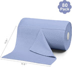 LIVOS Microfiber Cleaning Cloth Roll - 80 Pack, Reusable Paper Towels, Microfiber Towels for Cars, Super Absorbent Lint Free Cleaning Rags for House, Kitchen, Window-Light Purple, 11.5"x11.5"